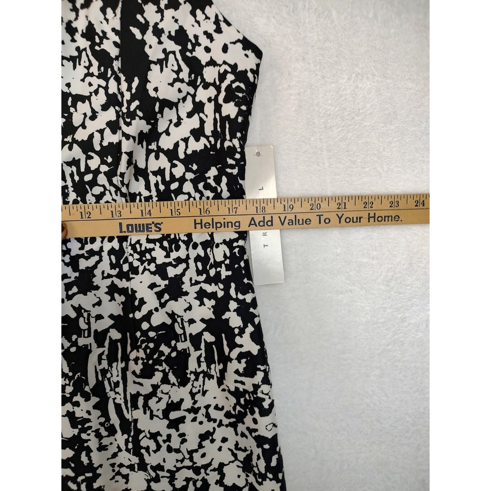Tribal Womens Black White Abstract Splatter Sheath Dress Sleeveless Size 10 NWT - Picture 5 of 10